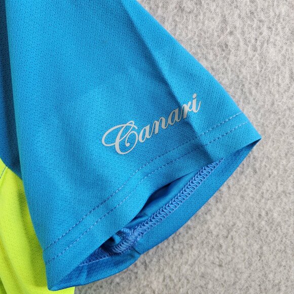 Canari Cycling Jersey Womens XL Blue Fusion Tee Performance Top Back Pockets New - Picture 3 of 13